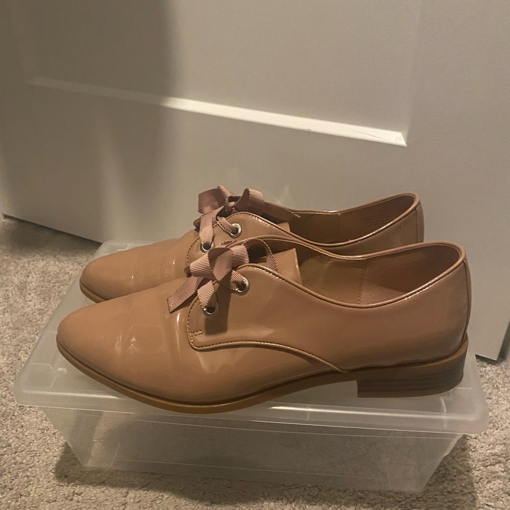 Aldo Women's Nude Patent Oxford Shoes